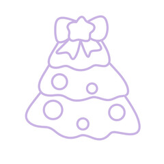 Christmas tree on white background