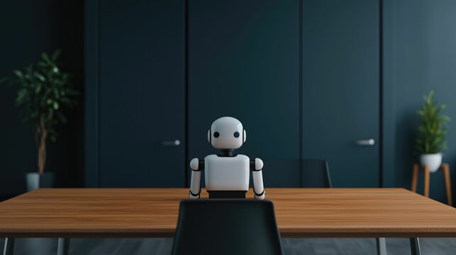 Intelligence Analyzing Data in a Sleek Office Space A Futuristic Scene of Advanced Technology Powering Productivity and Insights