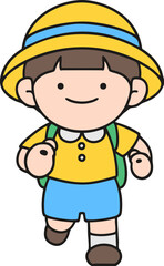 달려가는 귀여운 어린이
A cute boy running with a smile