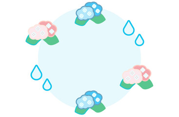 紫陽花のフレーム