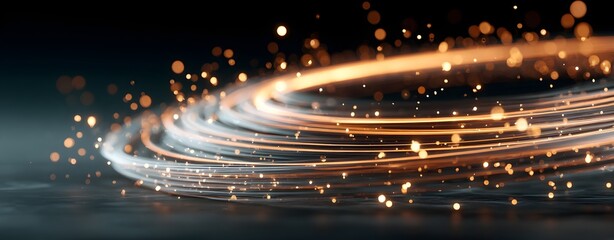 Dynamic evening cityscape with blurred car lights on the urban street, highlighting the serene fountain at night