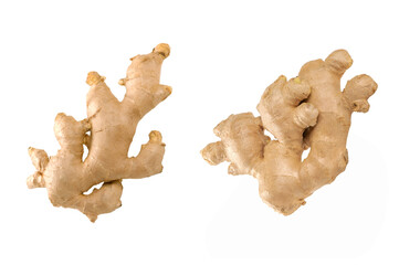 Ginger root isolated on white background