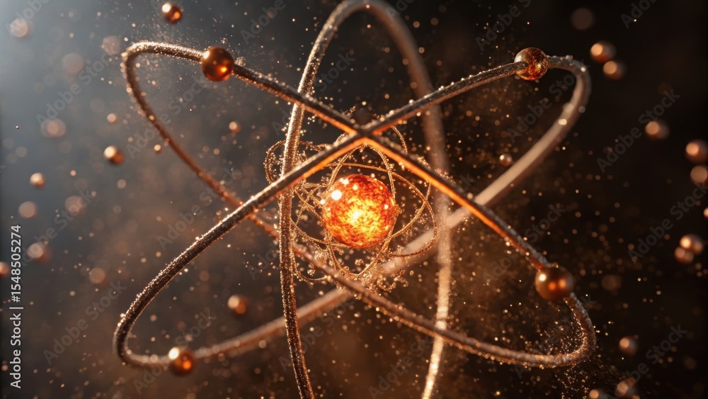 Poster atomic lattice structure under heat and pressure with gigapixel detail