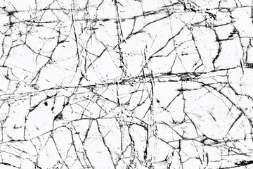 marble block with cracked surface, black and white textured abstract background