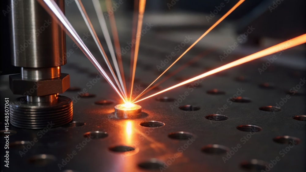 Poster focused beams of light in extreme zoom on fusion pellet experiment