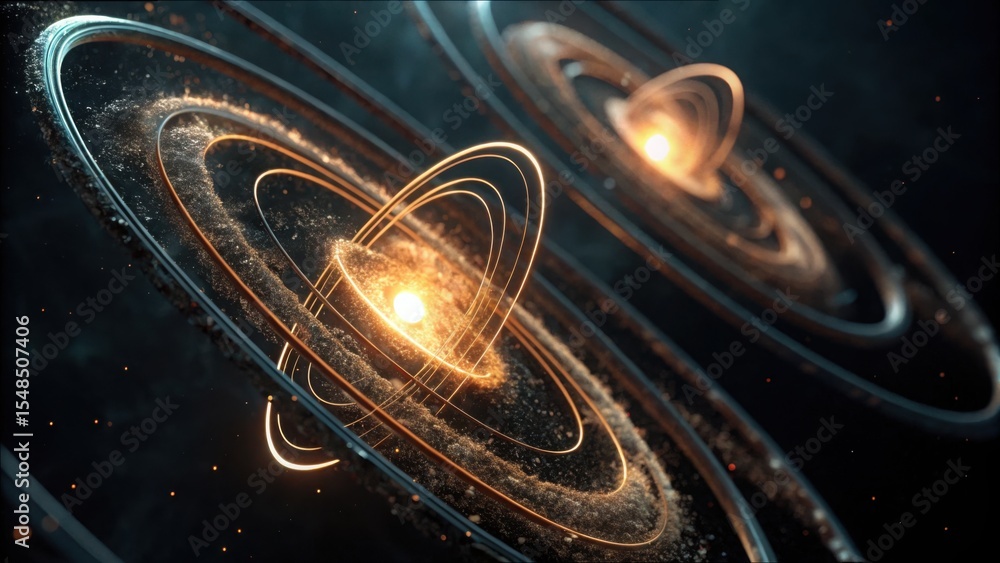 Poster abstract atomic ring structures emitting energy in gigapixel resolution