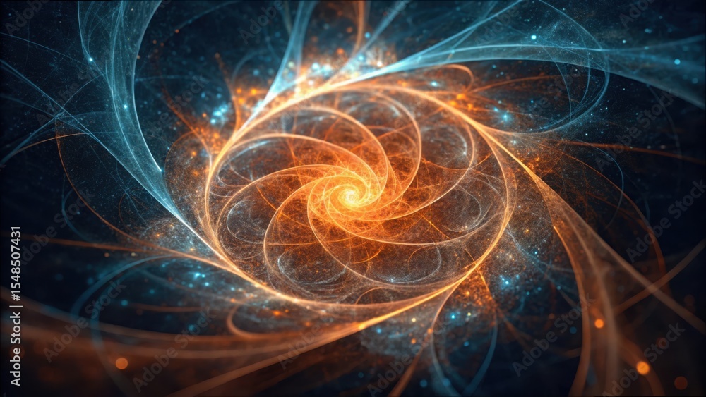 Poster Abstract Energy Swirl Design Mimicking Atomic Fusion Patterns