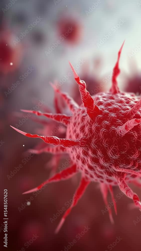 Aufkleber detailed view of red cells demonstrating unique shapes and structures under powerful magnification i