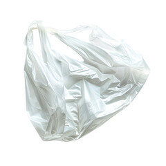 Obraz premium White Plastic Bag Isolated on Black Background