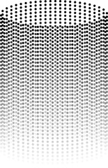 Mesh with cylinder-shaped points with 3D appearance and depth with gradient and transparency