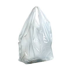 White Plastic Bag on Black Background
