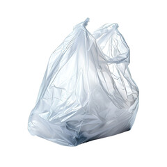 Crumpled Plastic Bag Isolated on Black Background
