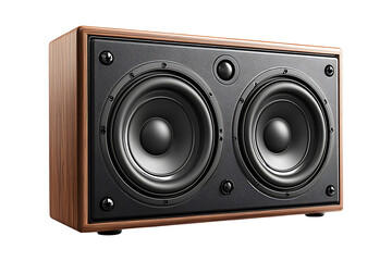 horizontal rectangular music speaker isolated on a transparent background