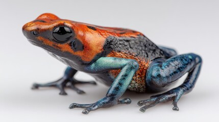 Obraz premium Close-up of a vibrant poison dart frog (1)