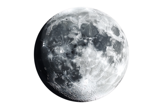 full moon isolated on a transparent background