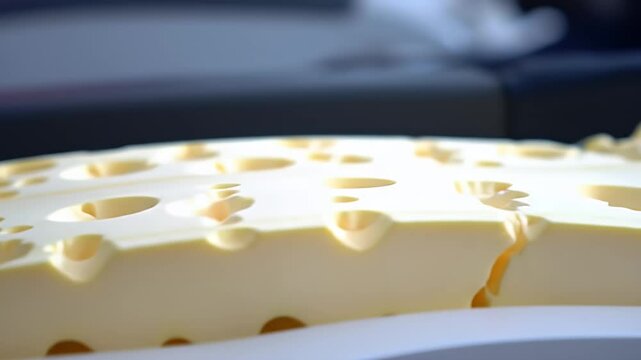 Detailed Close Up of A Yellow Indented Block on An Industrial Machine Ready for Manufacturing Use in Production Industry