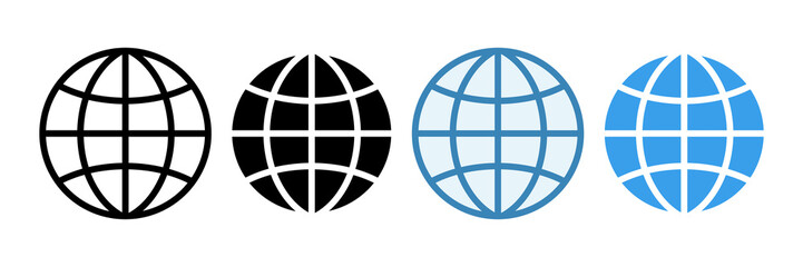 World  Icon Set Multiple Style Collection