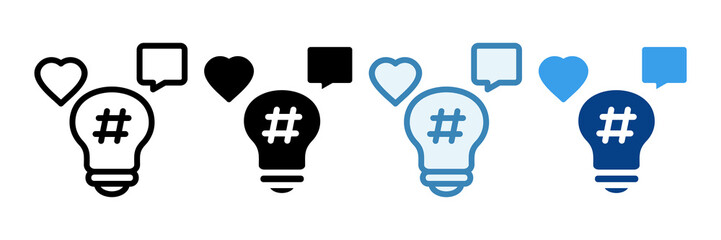 Obraz premium Social Media Innovation Icon Set Multiple Style Collection