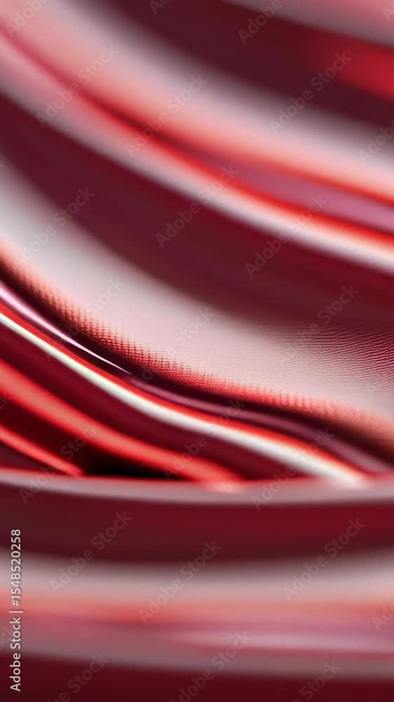 Poster smooth fabric undulates with rich red and white hues, showcasing an elegant texture and design with 
