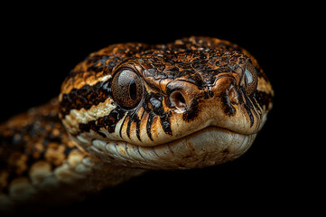 Fototapeta premium Intense gaze of a snake captured up close