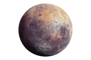 Planet Mercury isolated on a transparent background