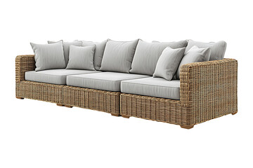 Outdoor Sectional sofa isolated on a transparent background