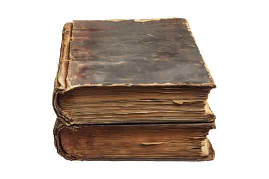 Old book isolated on a transparent background
