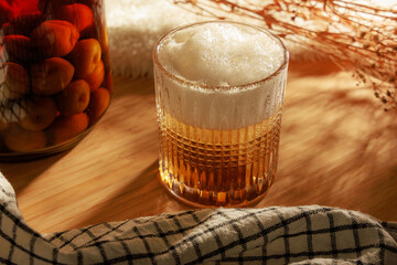 Glass of Refreshing Umeshu Plum Wine