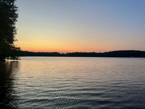 sunset on the lake