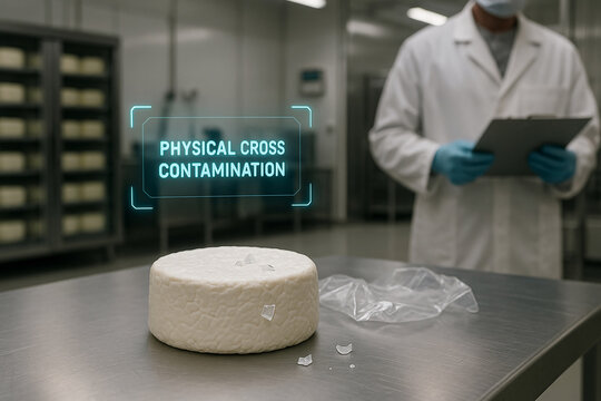 Cross Contamination in Dairy Industry Due to Physical Hazard from Packaging Film Fragments on Soft Cheese During Post-Processing Handling in Controlled Sanitary Conditions
