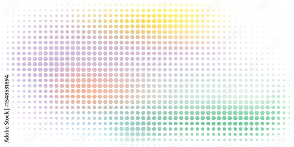 Poster colorful halftone dot pattern background with gradient rainbow effect, abstract modern design.