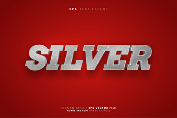 Silver Glitter 3D Editable Text Effect 240625