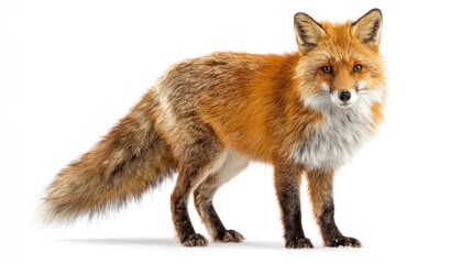 Red fox, profile view