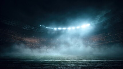 Stadium night fog