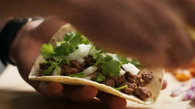 Taco recipe tutorial: how to make delicious tacos at home with simple ingredients and easy steps v&iacute;deo 4k food