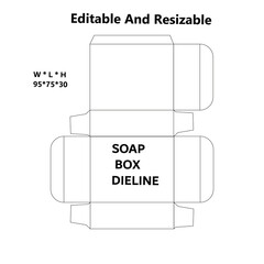 soap, soap box dieline, dieline, deitable dieline, soap box