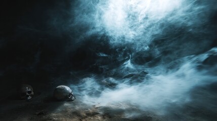 Cave interior skull