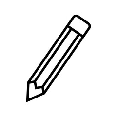 Pencil outlined and solid icon vector collection.
