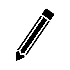 Pencil outlined and solid icon vector collection.
