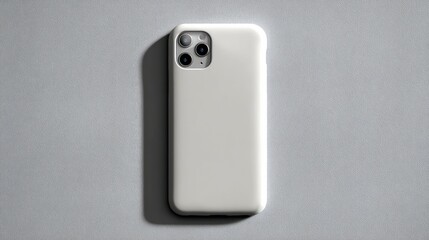 White smartphone case flat lay