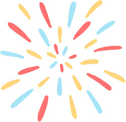 Colorful fireworks illustration