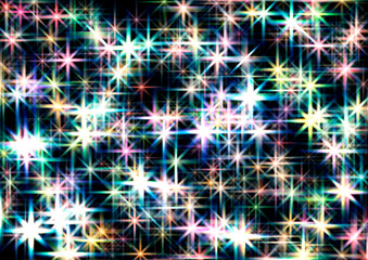 Colorful Star Sparkle Overlay Background