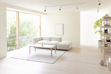 無機質なリビング