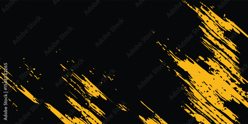Poster modern halftone yellow dots pattern and black gradient grunge texture background simple modern art a