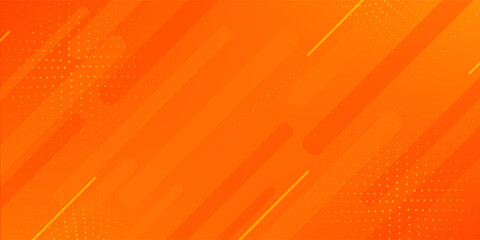 Minimal abstract orange gradient fluid background design with Halftone dots colorful. Future geometric patterns with line effect. Bright colors graphic creative concept.