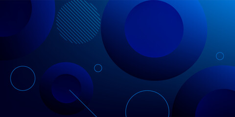Minimal geometric background. Blue elements with fluid gradient. Cool background design for posters. Eps10 vector