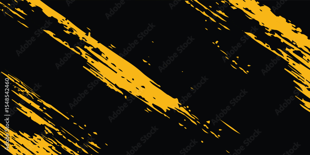 Poster modern halftone yellow dots pattern and black gradient grunge texture background simple modern art a