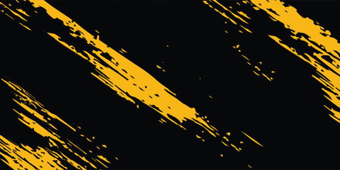 Modern halftone yellow dots pattern and black gradient grunge texture background simple modern art abstract vector eps10
