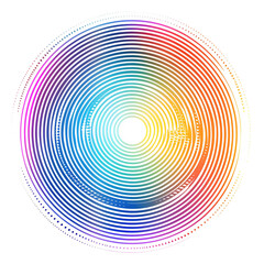 Fototapeta premium Abstract rainbow circle pattern design colorful concentric rings