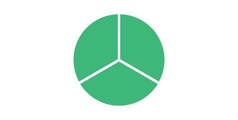 One Third Fraction Circle in Mathematics.